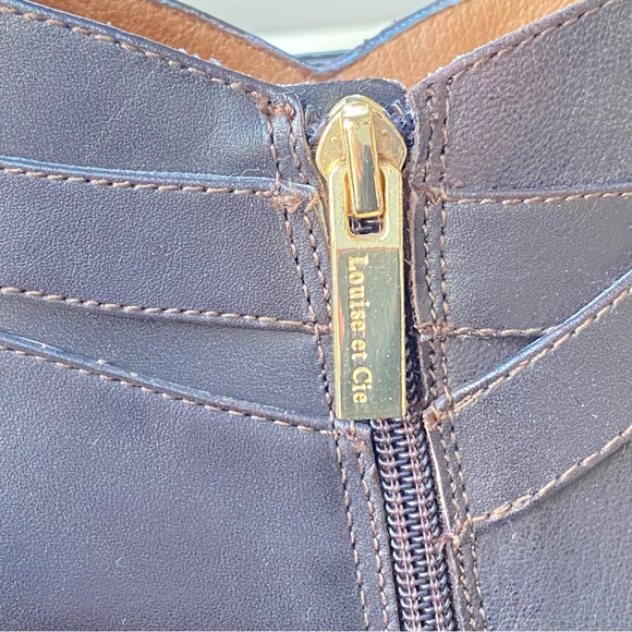 Louise et Cie Leather Brown Leather Ankle Boots Sz 7.5 - Picture 3 of 9